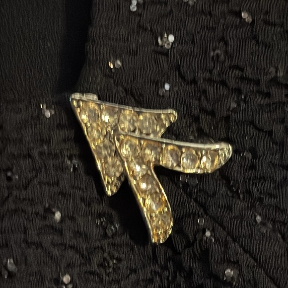 Jessica Howard embellished Black Dress Sparkling Details square neck dress Sz 16 - Picture 6 of 6